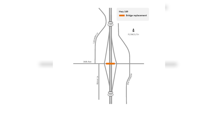 Twin Cities Alert, Weekend Lane Closures on Highway 169 for Bridge Repairs in Plymouth
