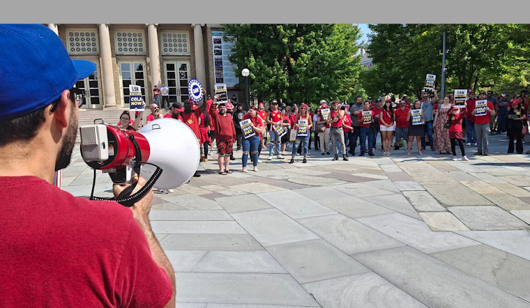 UAW Members Rally Against Stellantis in Sterling Heights Over Alleged Contract Violations, National Strike Looms