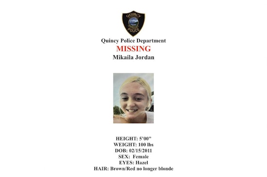 Urgent Search for Missing 13-Year-Old Mikaila Jordan in Braintree, Quincy, Weymouth, and Boston Area