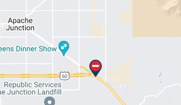 US 60 Reopens Near Apache Junction and Gold Canyon After Downed Power Line Disruption
