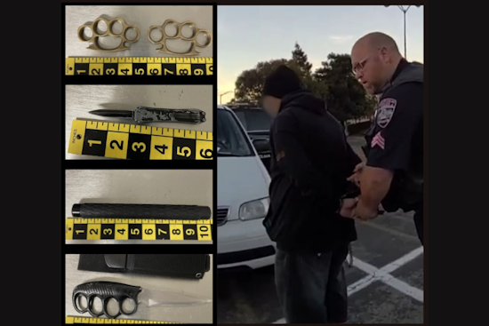 Vallejo Man Arrested in Colma for Repeat Theft, Found With Array of Prohibited Weapons