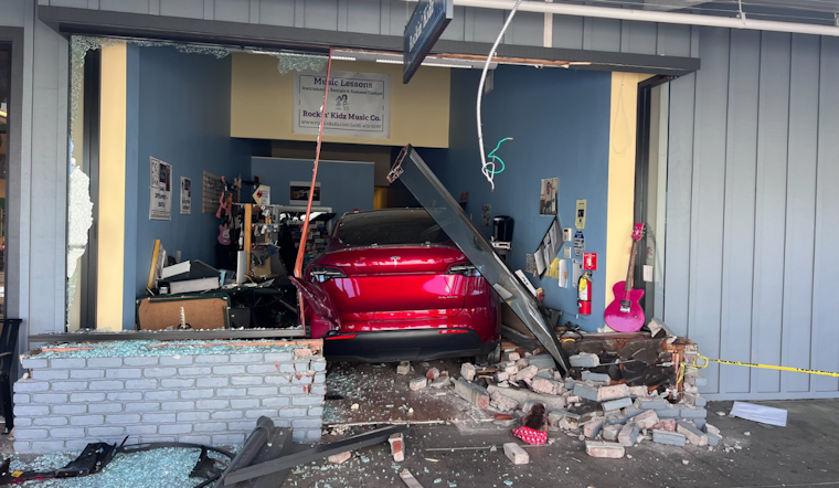 Vehicle Plows into Vacant Los Gatos Storefront, No Injuries Reported