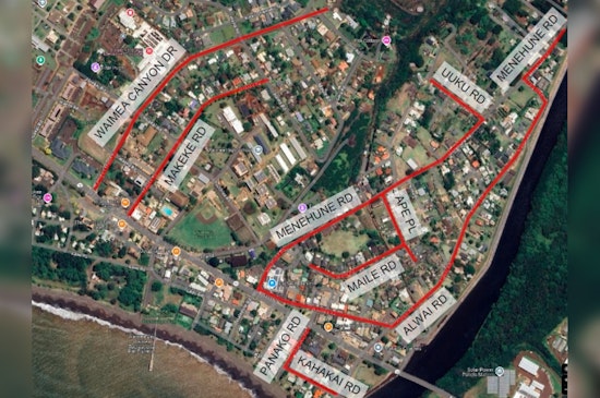 Waimea Traffic Alert Scheduled Road Closures for Wastewater System Inspections from November 4 to 8