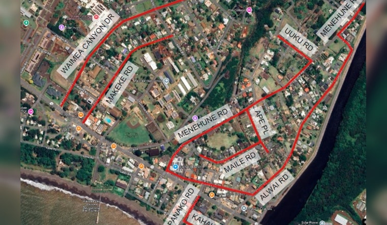 Waimea Traffic Alert Scheduled Road Closures for Wastewater System Inspections from November 4 to 8