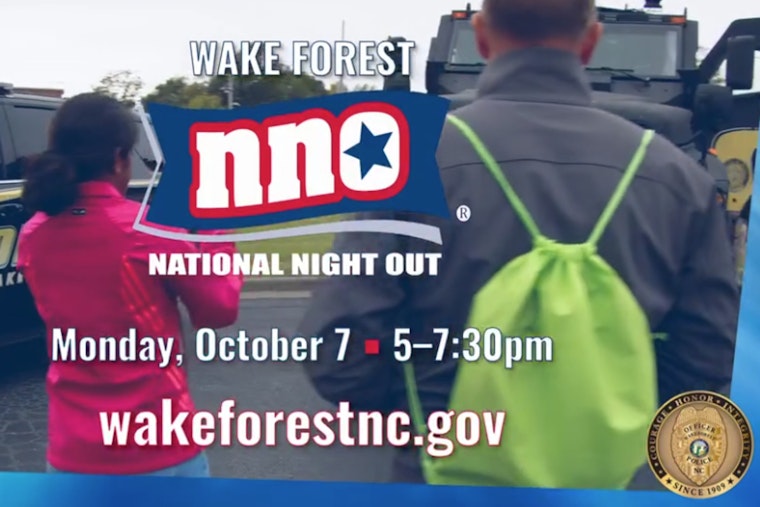 Wake Forest Police Department Invites Community to National Night Out for Fun, Safety, and Unity on Oct. 7