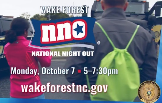 Wake Forest Police Department Invites Community to National Night Out for Fun, Safety, and Unity on Oct. 7