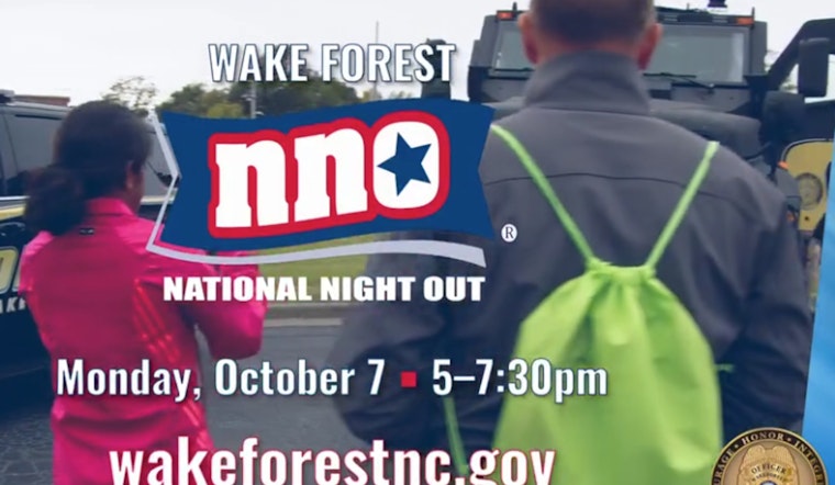 Wake Forest Police Department Invites Community to National Night Out for Fun, Safety, and Unity on Oct. 7