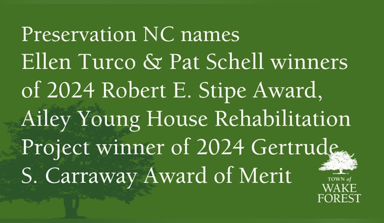 Wake Forest's Turco and Schell Honored with Prestigious Robert E. Stipe Award for Preservation Excellence