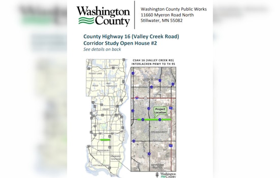 Washington County and Woodbury Invite Public Input on Valley Creek Road Corridor Study via Online Platform