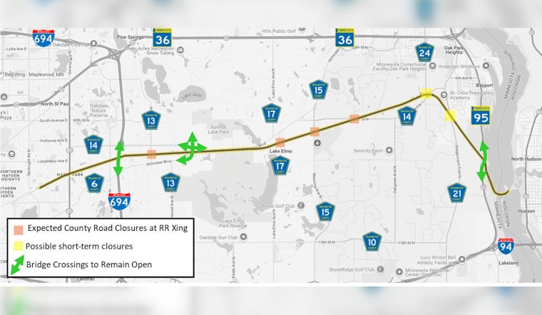 Washington County Drivers Alerted to Impending Road Closures Due to Union Pacific Railroad Maintenance Work