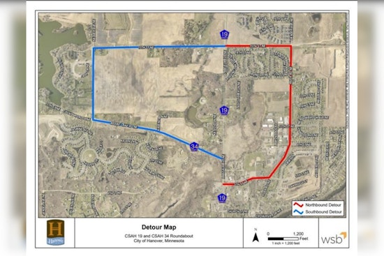 Weekend Road Closures in Hanover, CSAH 19 Shut Down for Paving, Detours in Place