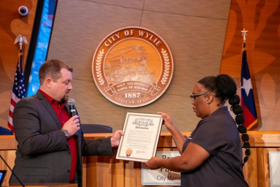 Wylie Mayor Porter Proclaims October as Domestic Violence Awareness Month, Honors Local Advocates
