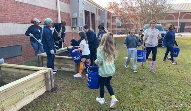 Yamaha Volunteers and Newnan Students Join Forces to Cultivate Educational Garden Beds at White Oak Elementary