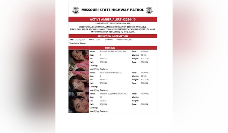 AMBER Alert Issued as Statewide Search Intensifies for Abducted Missouri Mom and Her Young Daughters Following Sightings