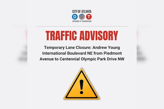 Atlanta Commuters Alert: Lane Closures on Andrew Young International Blvd for Sidewalk Repairs