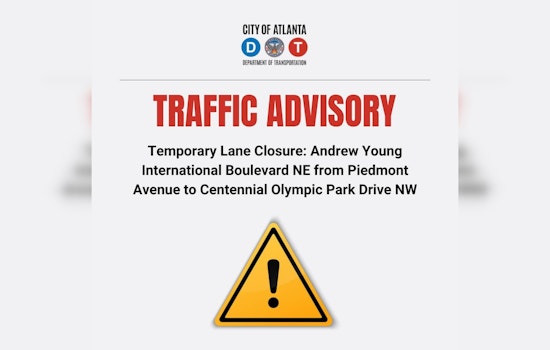 Atlanta Commuters Alert: Lane Closures on Andrew Young International Blvd for Sidewalk Repairs