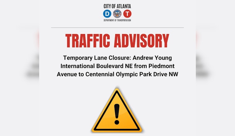 Atlanta Commuters Alert: Lane Closures on Andrew Young International Blvd for Sidewalk Repairs