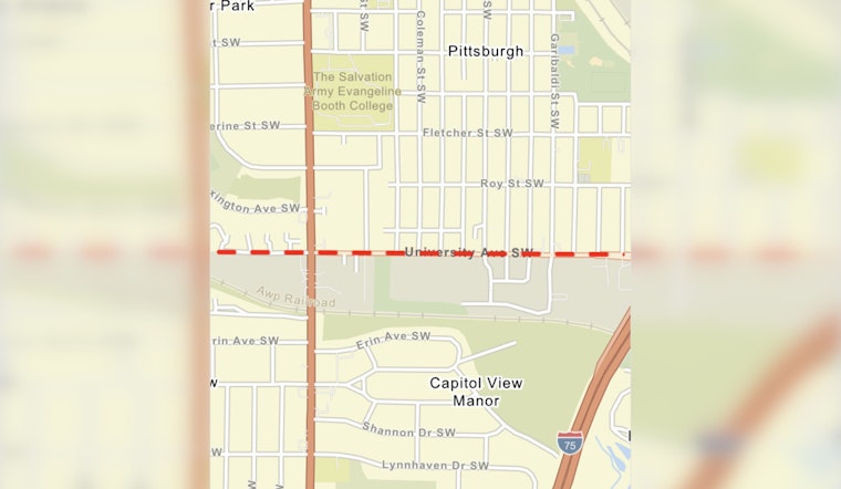 Atlanta Commuters Alert - Lane Closures on University Avenue SW in Effect
