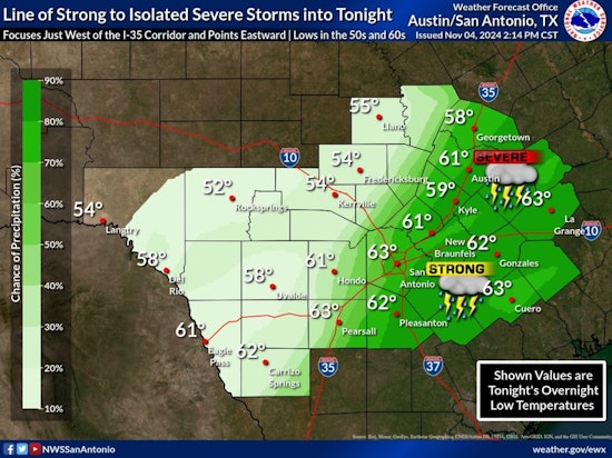 Austin Braces for Potential Severe Weather Today with 50% Chance of Thunderstorms