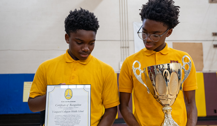 Baltimore Mayor Honors Vanguard Collegiate Middle School for Stellar Improvement in Student Attendance