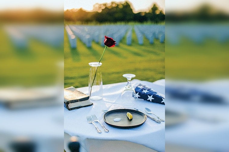 Bloomington Honors POW/MIA Soldiers with Symbolic Fallen Comrade Table During Veterans Appreciation Lunch