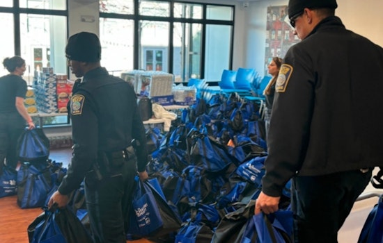 Boston Police and Madison Park Development Team Up to Distribute 1,000 Thanksgiving Meals in Roxbury
