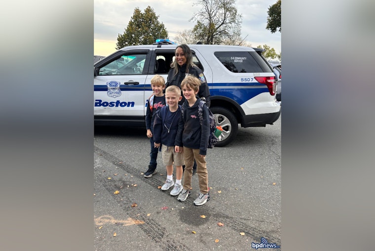 Boston Police District C-6 Delights Local Students with Cruiser Rides and Station Tour
