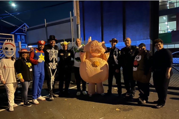 Boston Police Engage with East Boston Community at 'Trunk or Treat' Halloween Celebration