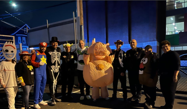 Boston Police Engage with East Boston Community at 'Trunk or Treat' Halloween Celebration