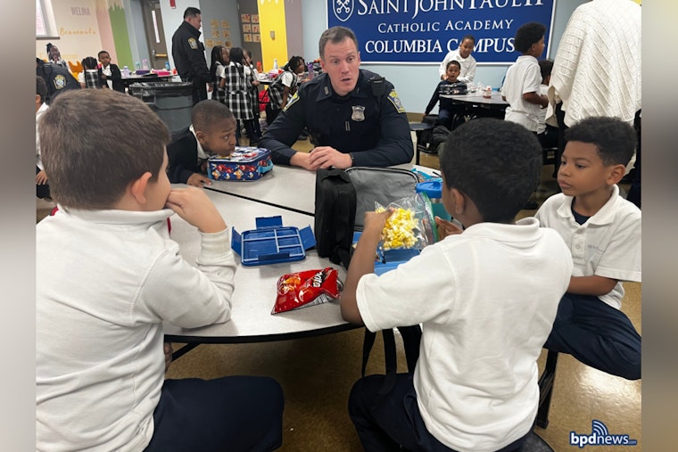 Boston Police Officers Build Bridges with Storytime at Dorchester's St. John Paul Catholic Academy