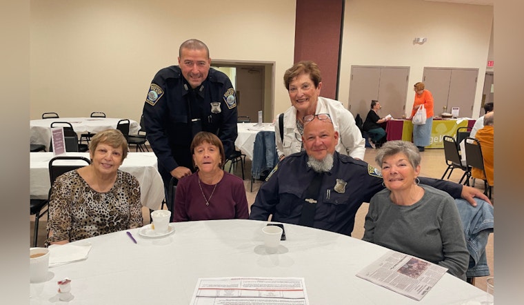 Boston Police Officers Share Coffee and Conversations with West Roxbury Seniors at Local Lodge Event
