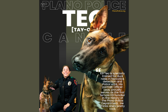 Breaking Barriers: Plano Police Department Welcomes Its First Female K9 Handler, Officer Leos and Partner Teo