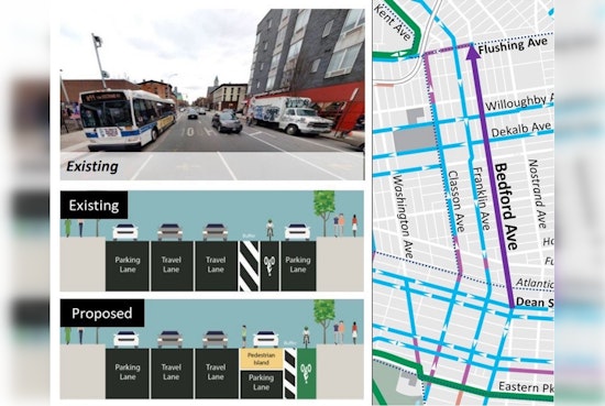 Brooklyn's Bedford Avenue Set for Safety Overhaul with Protected Bike Lane and Pedestrian Upgrades