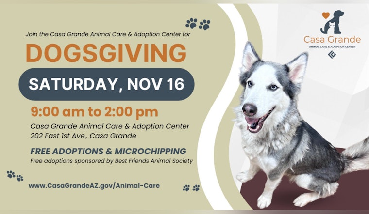Casa Grande Animal Shelter Partners with Best Friends for "Dogsgiving" Adoption Event