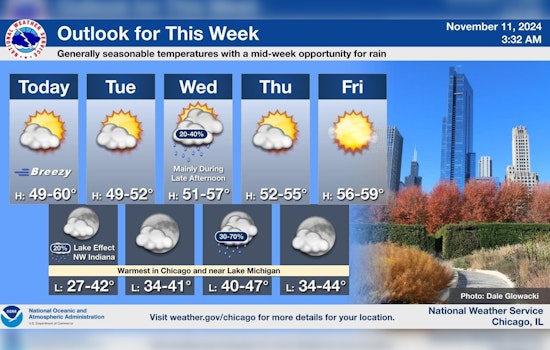 Chicago's Veterans Day Weather: Clear Skies Turn Brisk, Small Chance of Showers Ahead