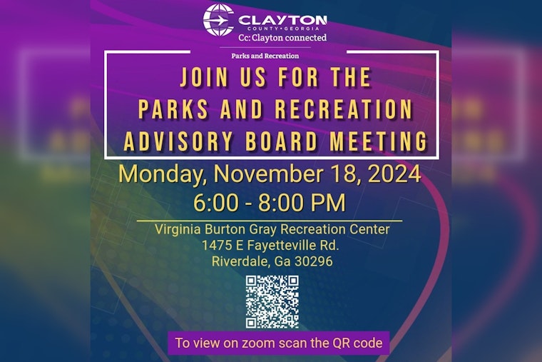 Clayton County Invites Residents to Shape Local Parks at Upcoming Advisory Board Meeting in Riverdale