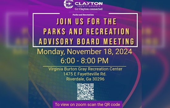 Clayton County Invites Residents to Shape Local Parks at Upcoming Advisory Board Meeting in Riverdale