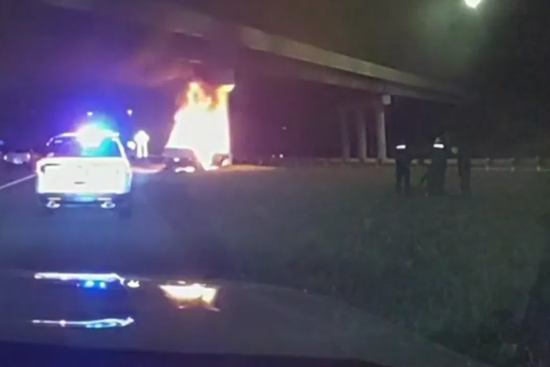 Columbus Officer Hailed as Hero for Rescuing Man from Burning Truck on Interstate