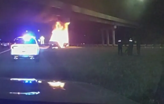 Columbus Officer Hailed as Hero for Rescuing Man from Burning Truck on Interstate