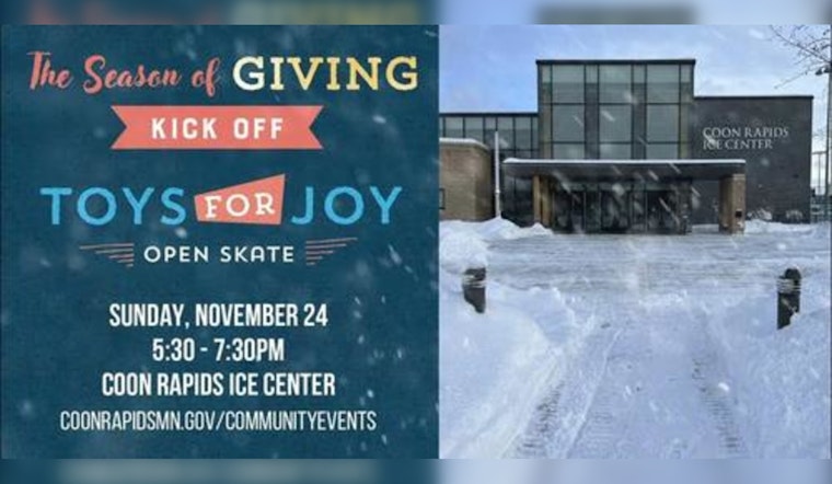 Coon Rapids Invites Community to "Season of Giving Kick Off" Event with Toys for Joy Skate