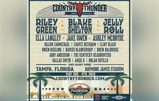Country Thunder Festival Set to Rock Tampa in 2025 with Blake Shelton Headlining