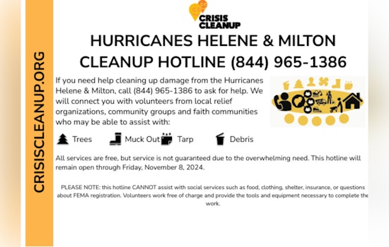 Crisis Cleanup Extends Free Post-Hurricane Assistance to Nov. 8 for Charlotte County Residents