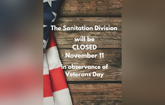 DeKalb County Announces Veterans Day Sanitation Schedule Shift with Collection Delays Expected for Residents