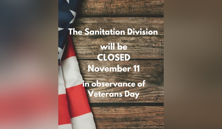 DeKalb County Announces Veterans Day Sanitation Schedule Shift with Collection Delays Expected for Residents