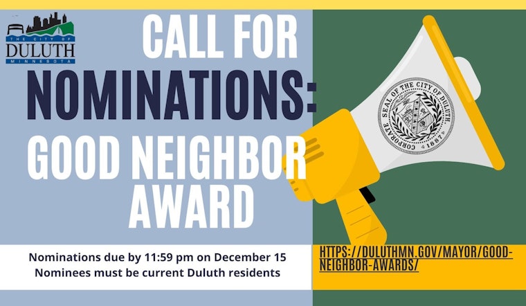 Duluth Mayor Launches Good Neighbor Award to Foster Civic Engagement and Honor Community Spirit