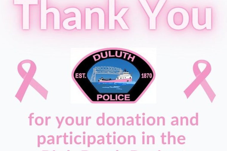 Duluth Police Raise $1,400 for Cancer Battle with Pink Patch Project