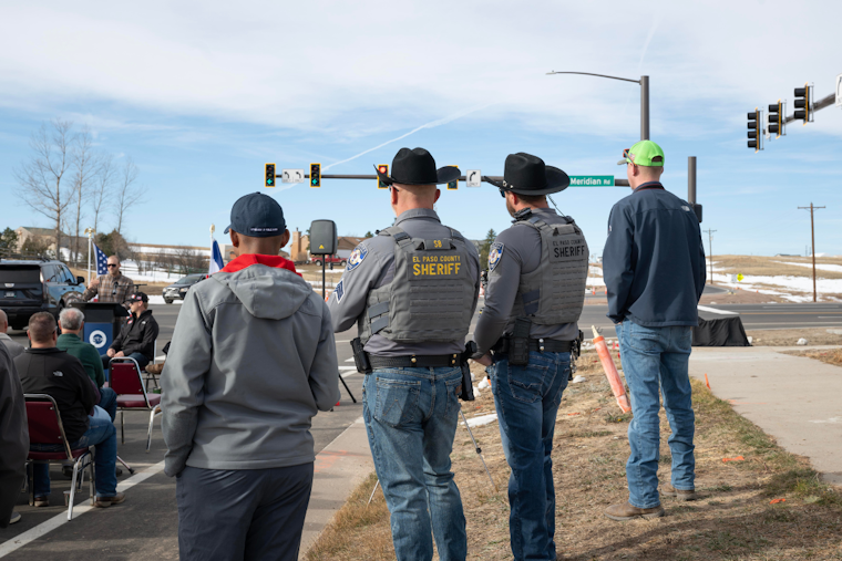 El Paso County Celebrates Safety Upgrade with New Traffic Signal at Falcon's Rex and Meridian Roads Intersection