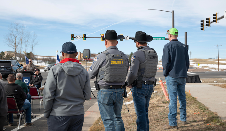 El Paso County Celebrates Safety Upgrade with New Traffic Signal at Falcon's Rex and Meridian Roads Intersection