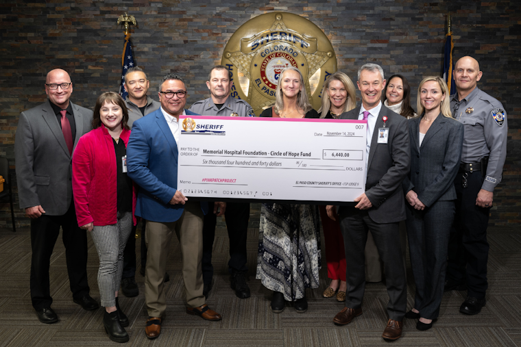 El Paso Sheriff's Office Donates Over $6,000 to Cancer Support Program Through Pink Patch Project