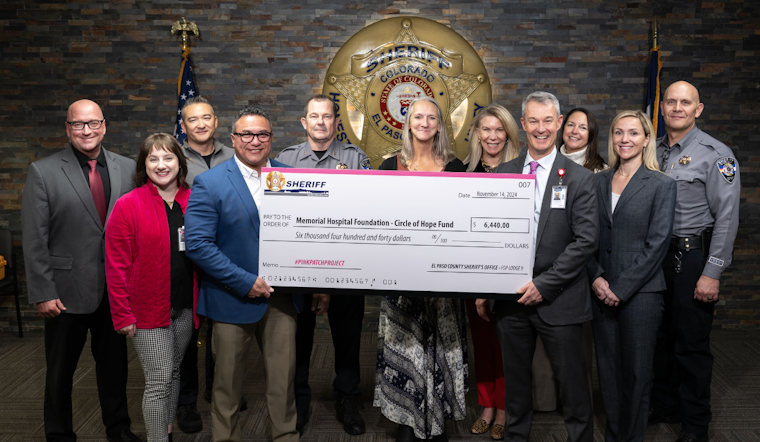 El Paso Sheriff's Office Donates Over $6,000 to Cancer Support Program Through Pink Patch Project